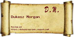Dukesz Morgan névjegykártya